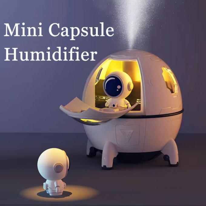Ingrosso Cute Design Space Capsule Umidificatore USB Ricaricabile Mini Portatile Umidificatore d'aria ad ultrasuoni con luce a led 2