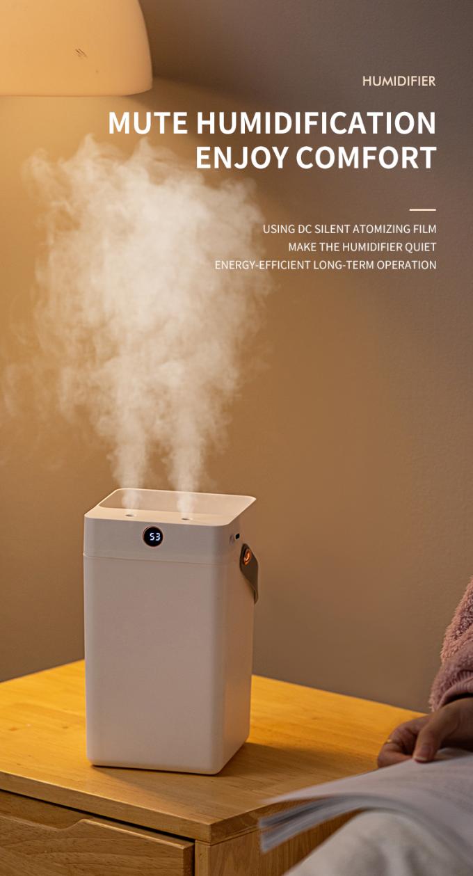 3L Grande capacità Diffusore a doppio spruzzo Umidità Nebbia fredda Umidificatore d'aria a nebulosa con schermo digitale 8