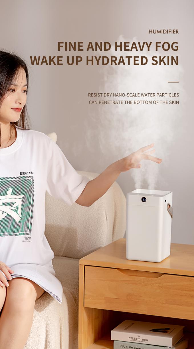 3L Grande capacità Diffusore a doppio spruzzo Umidità Nebbia fredda Umidificatore d'aria a nebulosa con schermo digitale 7