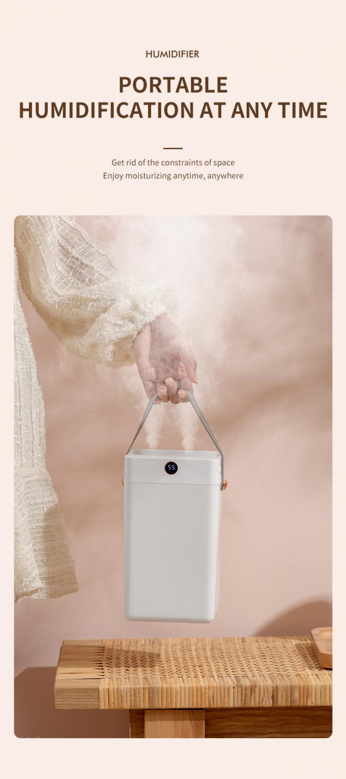 3L Grande capacità Diffusore a doppio spruzzo Umidità Nebbia fredda Umidificatore d'aria a nebulosa con schermo digitale 9