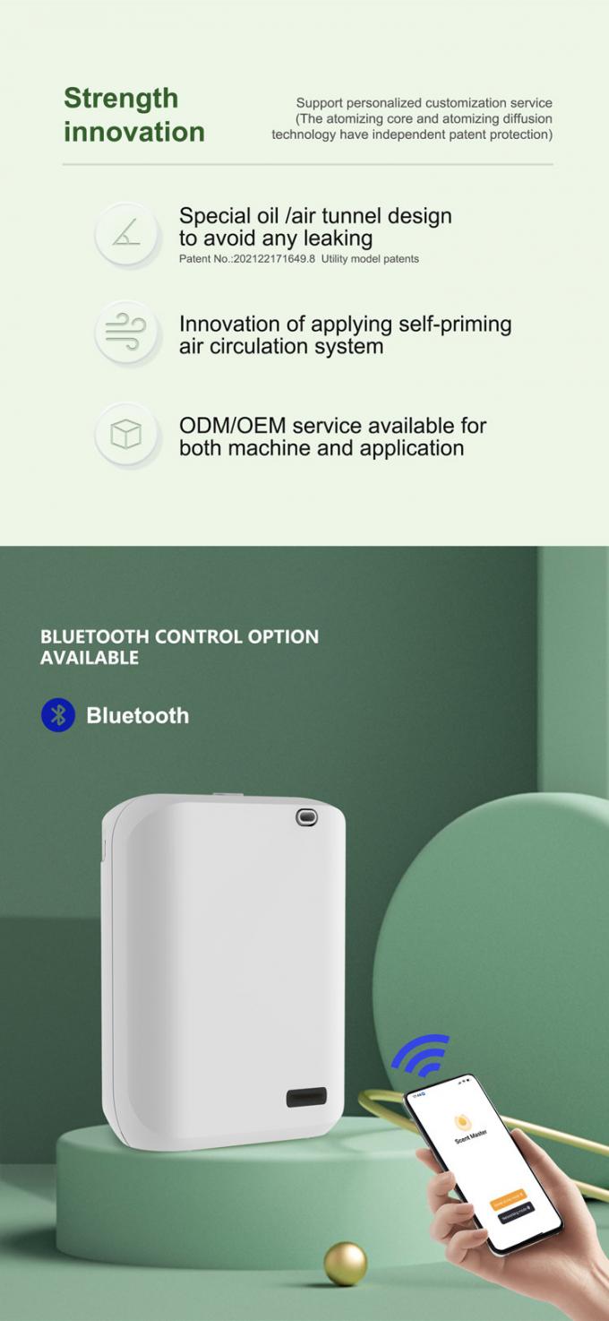 2023 Nuovo arrivo senza acqua Commerciale Plug In Hvac Aroma Diffuser 150Ml Bluetooth App Smart Aroma Diffusors Fragrance Diffuser 1
