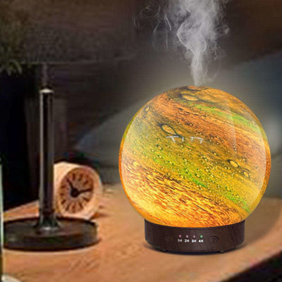 Buon prezzo HOMEFISH 3D Glass Design Diffusori di olio essenziale Umidificatore planetario 120ml in linea