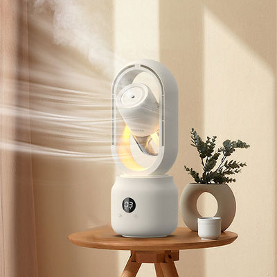 HOMEFISH Serbatoio d'acqua da 300 ml 2000mah Umidificatore di stanza ricaricabile Ventilatore senza ventola