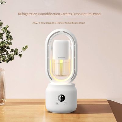 Buon prezzo 300ml 2 in 1 Climatizzatore Umidificatore Vaneless Ventilatore 2000mAh Batteria ricaricabile in linea