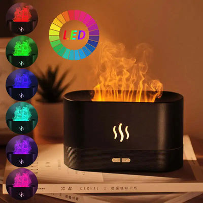 Buon prezzo 180ML Colorato USB Cambiabile Effetto Fiamma Umidificatore Simulazione del Fuoco con olio essenziale Diffusore di profumo muto intelligente con luce RGB in linea