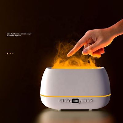 Buon prezzo 2023 Nuovo design diffusore di fiamma ad ultrasuoni 200ml Umidificatore di fiamma leggero RGB con telecomando Diffusore di aroma per la casa in linea