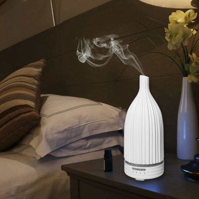 Buon prezzo Vendita calda 120ml Elegante Diffusore di olio per la casa silenzioso Diffusore di profumo di ceramica profumato Diffusore di profumo di ceramica ultrasonico in linea